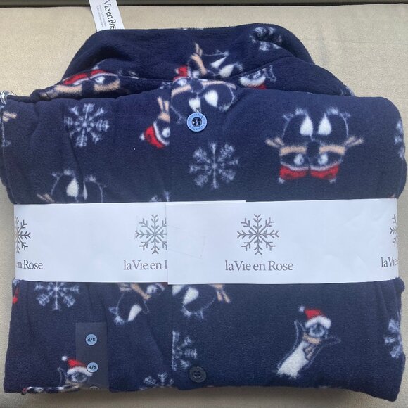 La Vie en Rose Flannel Pajama Set - Picture 2 of 2